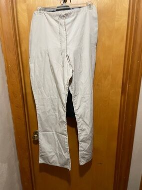Scrub pants beige drawstring waist unisex M3